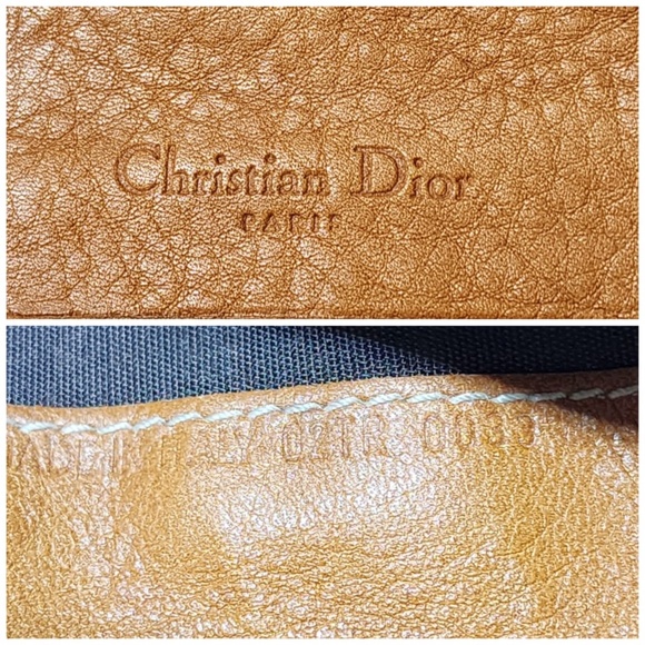 Authentic CHRISTIAN DIOR Vintage  Calfskin Saddle Wallet Brown - Picture 5 of 15